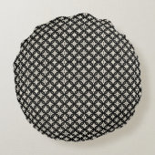 Black and Beige Round Pillow ラウンドクッション (裏面)