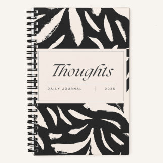 Black and Beige Spiral Journal ノートブック