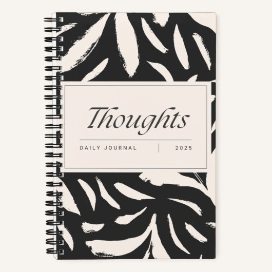 Black and Beige Spiral Journal ノートブック (正面)