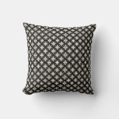 Black and Beige Throw Pillow クッション (正面)