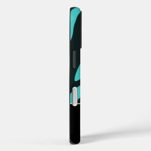 Black and Blue Abstract Personalized Name Case-Mate iPhoneケース (裏面 / 右)