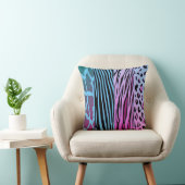 Black And Blue Animal Printed Zebra Stripe Pillow クッション (椅子)