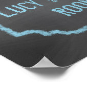 Black and Blue Chalkboard Roommates Wall Art ポスター (角)