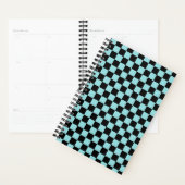 Black and Blue Checkered Pattern Notebook Planner プランナー手帳 (ディスプレー)