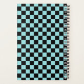 Black and Blue Checkered Pattern Notebook Planner プランナー手帳 (裏面)