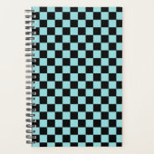 Black and Blue Checkered Pattern Notebook Planner プランナー手帳 (正面)
