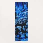 Black and Blue Fluid Abstract  ヨガマット (裏面)