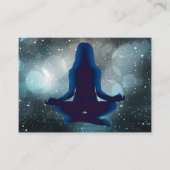 Black and Blue Meditation Yogaビジネスカード 名刺 (正面)