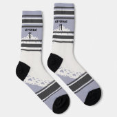 Black and blue & orange - Name Number Socks ソックス (右)