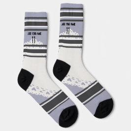 Black and blue & orange - Name Number Socks ソックス