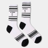 Black and blue & orange - Name Number Socks ソックス (右)