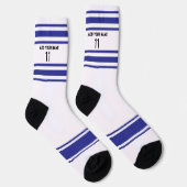 Black and blue & orange - Name Number Socks ソックス (右)