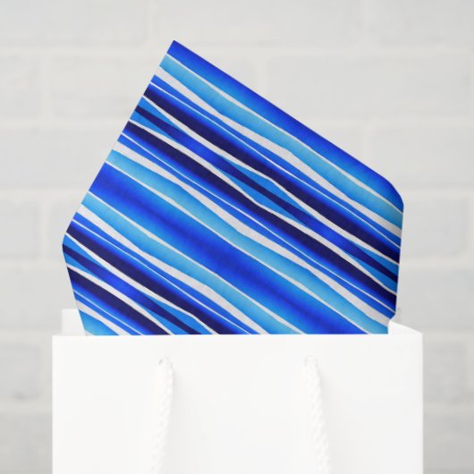 Black and Blue Painted Stripes  薄葉紙 (ギフトバッグ)