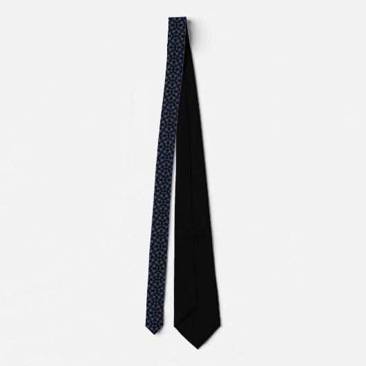 Black and Blue Plaid Stars Neck Tie ネクタイ (裏面)