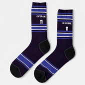 Black and Blue Sport Jersey - Name Number Socks ソックス (左)