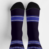 Black and Blue Sport Jersey - Name Number Socks ソックス (上部)