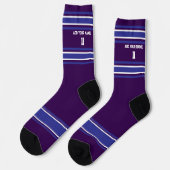 Black and Blue Sport Jersey - Name Number Socks ソックス (左)