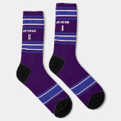 Black and Blue Sport Jersey - Name Number Socks ソックス (右)
