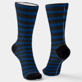 Black and blue stripes with your initials ソックス (傾斜あり)