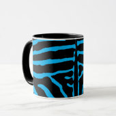 Black and Blue Zebra Print マグカップ (正面左)