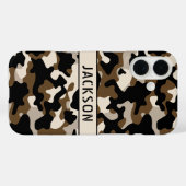Black and Brown Camouflage Personalized Case-Mate iPhoneケース (裏面 (横))
