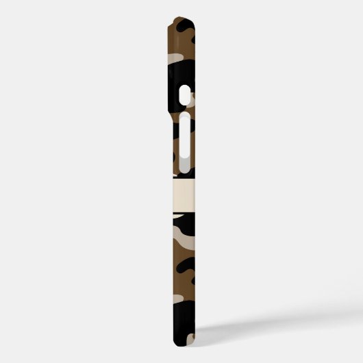 Black and Brown Camouflage Personalized Case-Mate iPhoneケース (裏面 / 左)