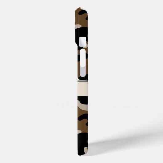 Black and Brown Camouflage Personalized Case-Mate iPhoneケース (裏面 / 左)