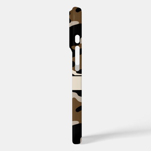 Black and Brown Camouflage Personalized Case-Mate iPhoneケース (裏面 / 左)