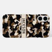 Black and Brown Camouflage Personalized Case-Mate iPhoneケース (裏面 (横))