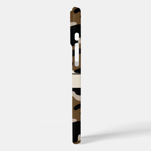 Black and Brown Camouflage Personalized Case-Mate iPhoneケース (裏面 / 左)