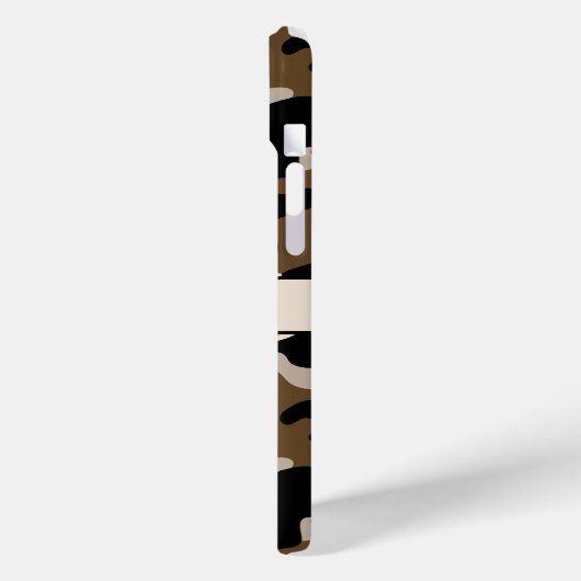 Black and Brown Camouflage Personalized Case-Mate iPhoneケース (裏面 / 左)