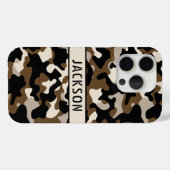 Black and Brown Camouflage Personalized Case-Mate iPhoneケース (裏面 (横))