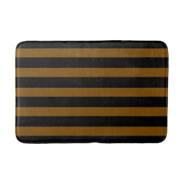Black and Brown Stripe Bath Mat Modern Design バスマット