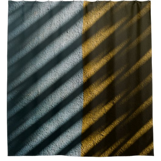 Black and brown striped textile シャワーカーテン (正面)