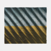 Black and brown striped textile フリースブランケット (正面(横))