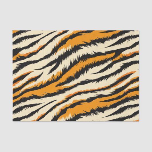 Black and Brown Tiger Stripes Pattern  薄葉紙 (正面)