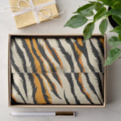Black and Brown Tiger Stripes Pattern  薄葉紙 (ギフト)