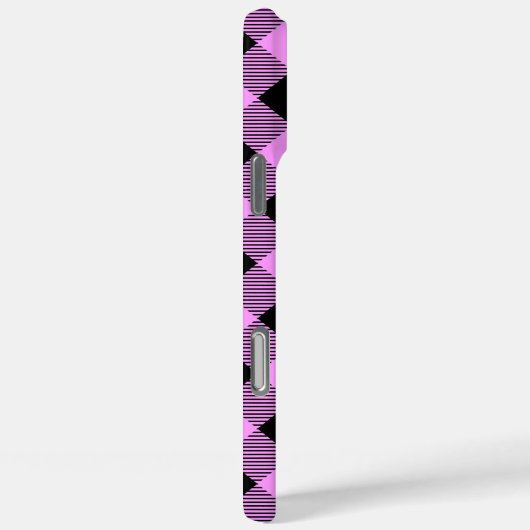 Black and Coral Checked Case-Mate iPhoneケース (裏面 / 右)