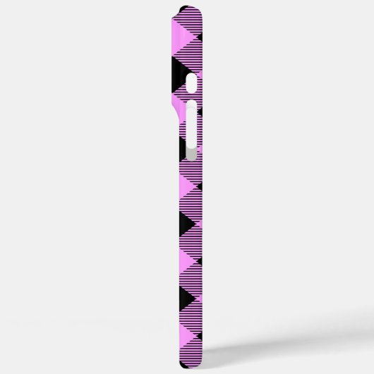 Black and Coral Checked Case-Mate iPhoneケース (裏面 / 左)