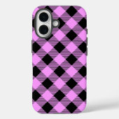 Black and Coral Checked Case-Mate iPhoneケース (裏面)