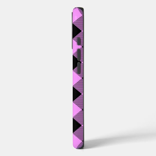 Black and Coral Checked Case-Mate iPhoneケース (裏面 / 左)