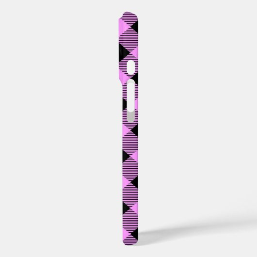Black and Coral Checked Case-Mate iPhoneケース (裏面 / 左)