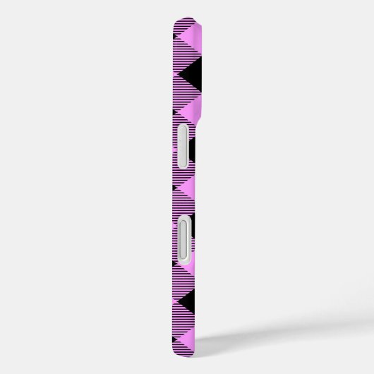 Black and Coral Checked Case-Mate iPhoneケース (裏面 / 右)