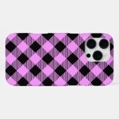 Black and Coral Checked iPhoneケース (裏面横)