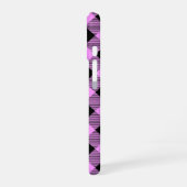 Black and Coral Checked iPhone 16ケース (左側面)