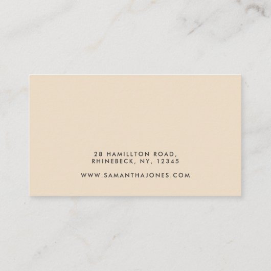 Black and Cream Retro Bold Fun 名刺 (裏面)