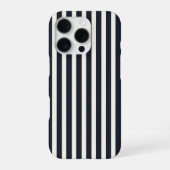 Black and Cream Striped Phone Case iPhoneケース (裏面)
