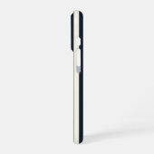 Black and Cream Striped Phone Case iPhoneケース (左側面)