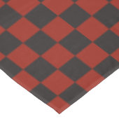 Black and Deep red checkerboard pattern テーブルクロス (アングル)