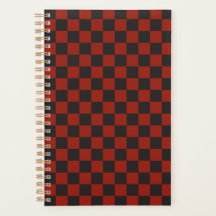 Black and Deep red checkerboard pattern